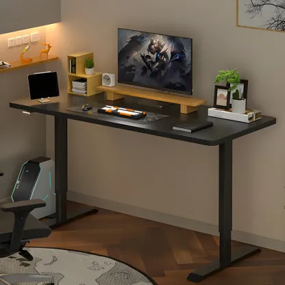 Traditional Metal-Wood Adjustable Standing Desk for Home Office Image - 4