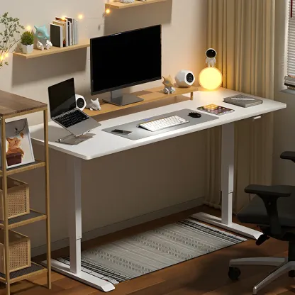 Traditional Metal-Wood Adjustable Standing Desk for Home Office Image - 6