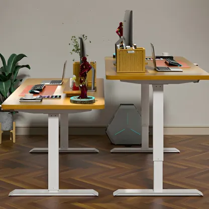 Traditional Metal-Wood Adjustable Standing Desk for Home Office Image - 9