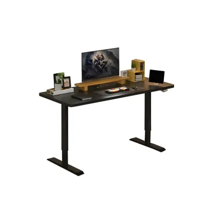 Traditional Metal-Wood Adjustable Standing Desk for Home Office Image - 10
