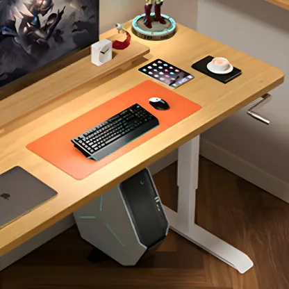 Traditional Metal-Wood Adjustable Standing Desk for Home Office Image - 11