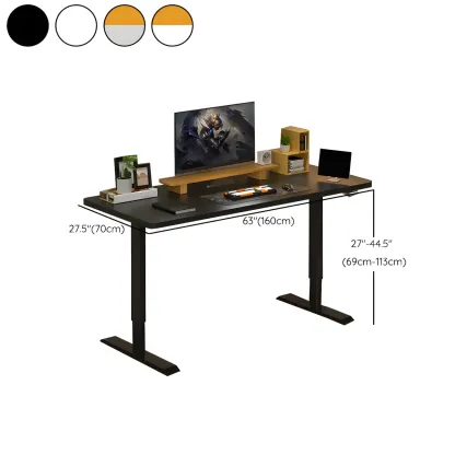 Traditional Metal-Wood Adjustable Standing Desk for Home Office Image - 17