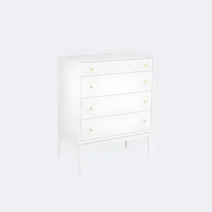 Classic Black Wooden Bachelor Chest with Drawers for Bedroom Image - 5