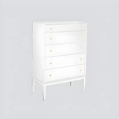 Classic Black Wooden Bachelor Chest with Drawers for Bedroom Image - 11