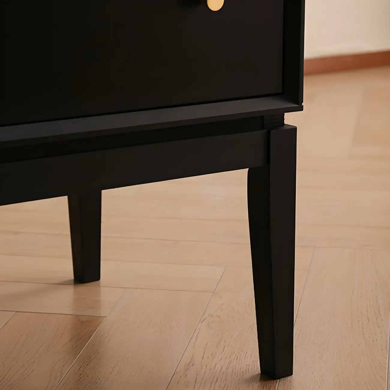 Classic Black Wooden Bachelor Chest with Drawers for Bedroom Image - 16