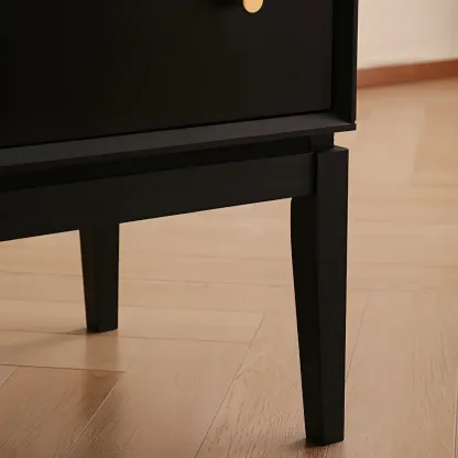 Classic Black Wooden Bachelor Chest with Drawers for Bedroom Image - 16