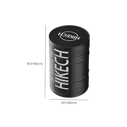 Industrial Black Metal Drum Bar Tables #size