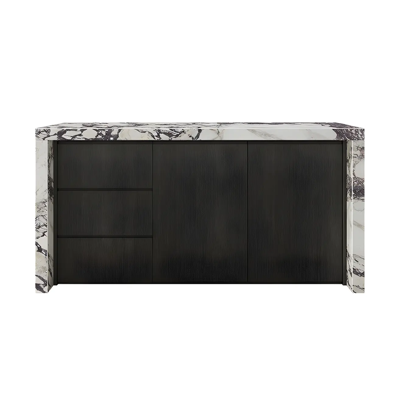 Modern Marble Top Wood Storage Bar Tables for Kitchen Image - 6 | homeyfad