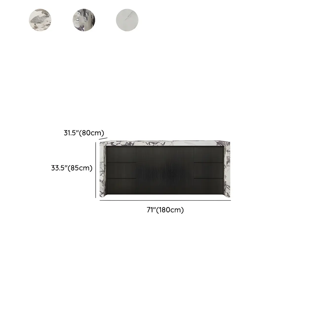 Modern Marble Top Wood Storage Bar Tables for Kitchen Image - 20 | homeyfad