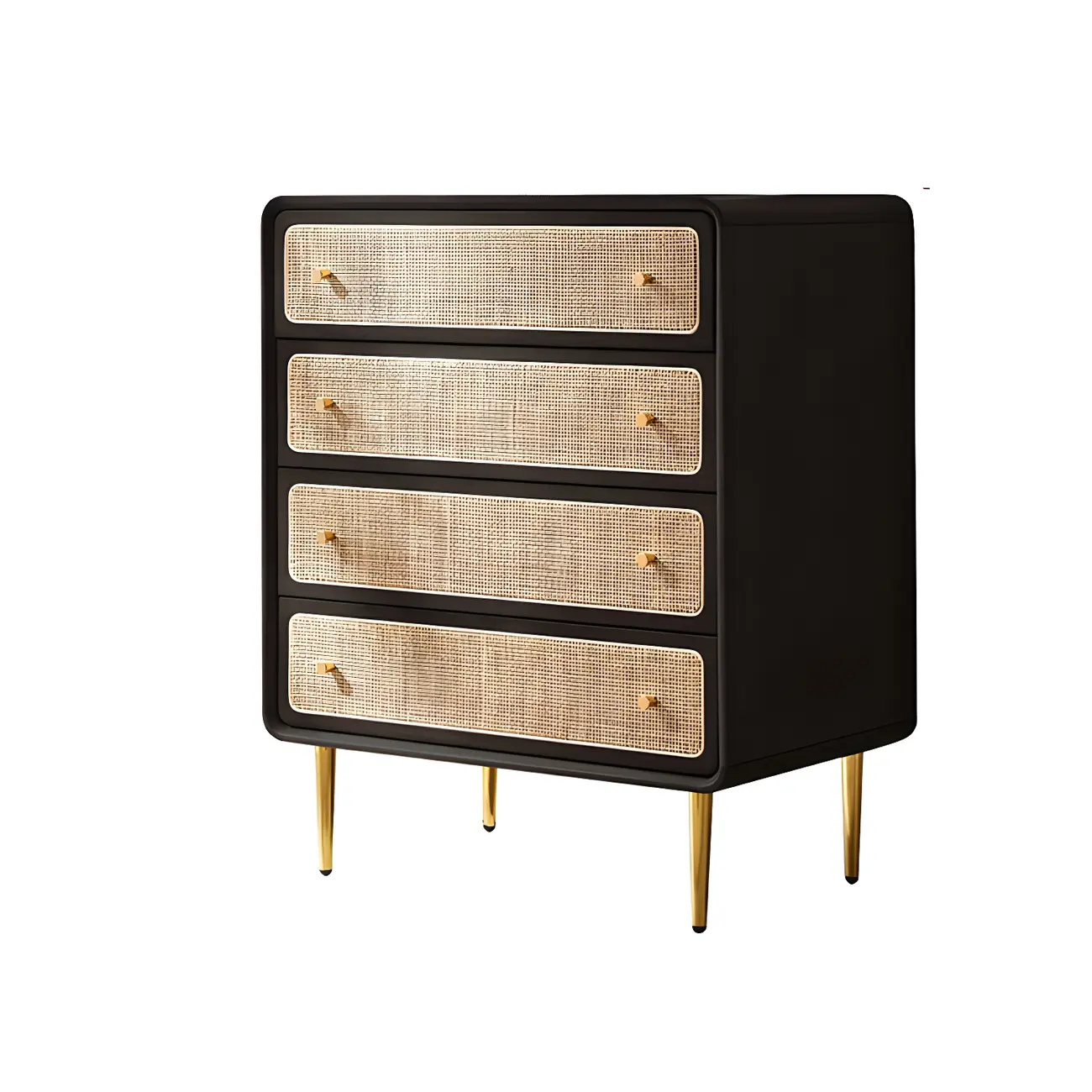 Elegant Natural Wooden Dresser with 4-Drawers for Home Image - 5 | homeyfad