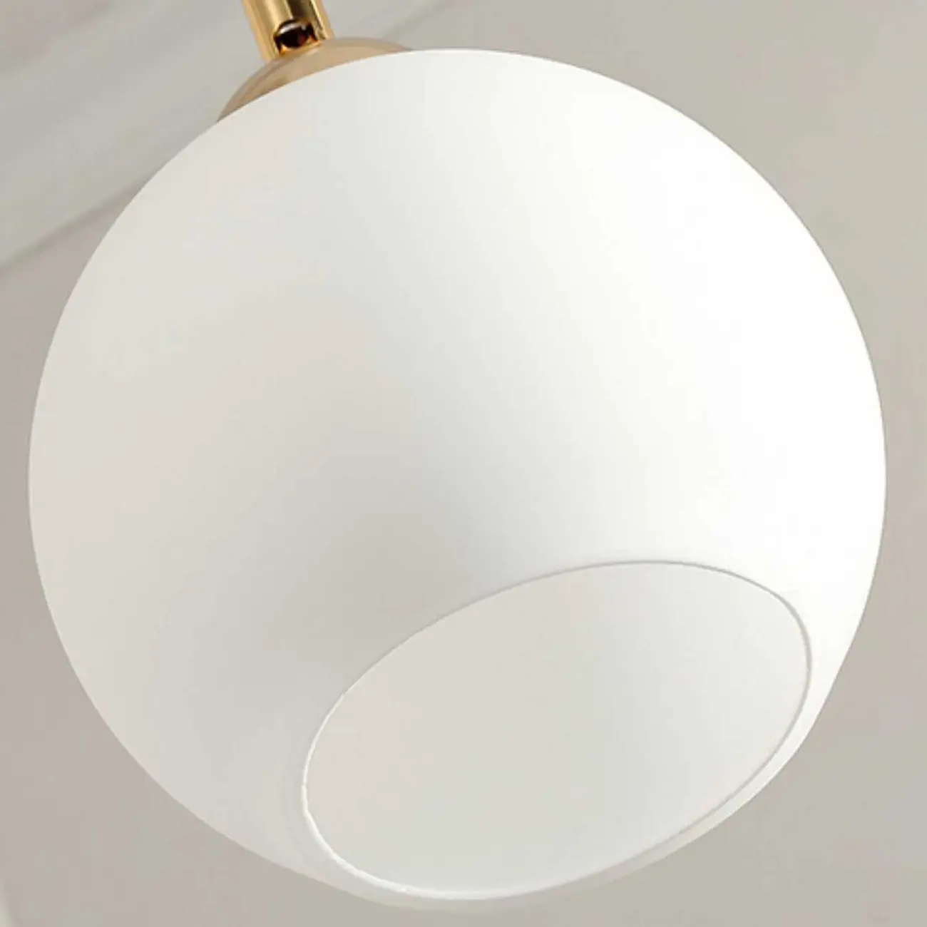 Modern LED Glass Globe Semi-Flush Ceiling Light for Bedroom Image - 9 | homeyfad