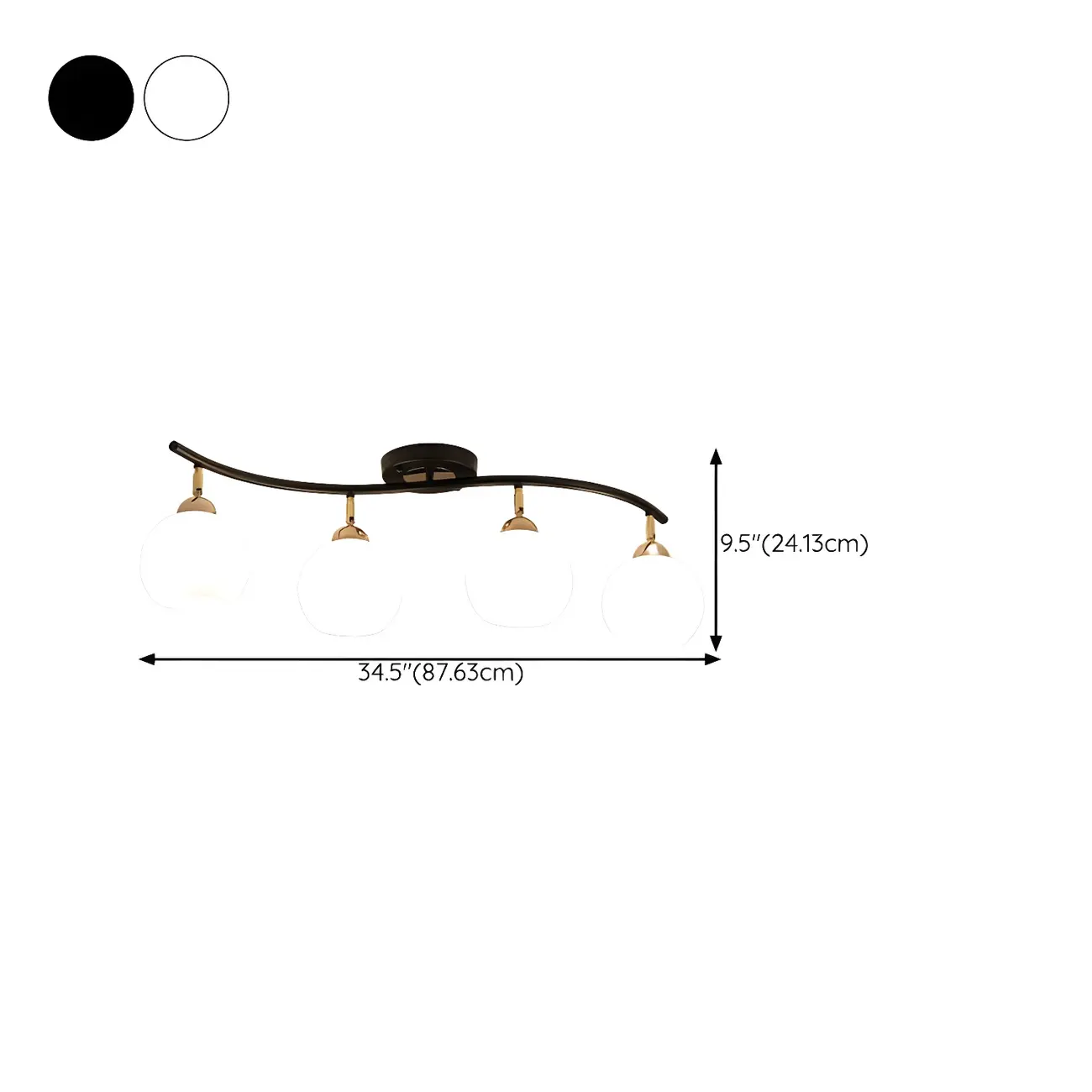 Modern LED Glass Globe Semi-Flush Ceiling Light for Bedroom Image - 13 | homeyfad