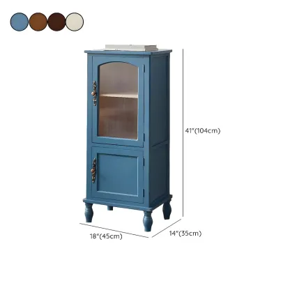 Wooden Antique Narrow Display Cabinet for Home Decor Image - 38