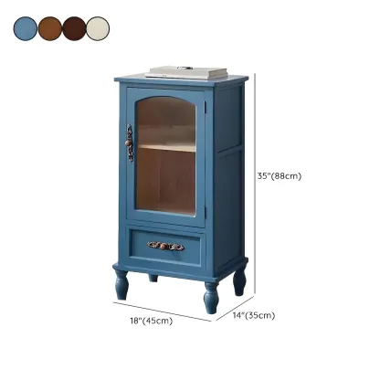 Wooden Antique Narrow Display Cabinet for Home Decor Image - 40