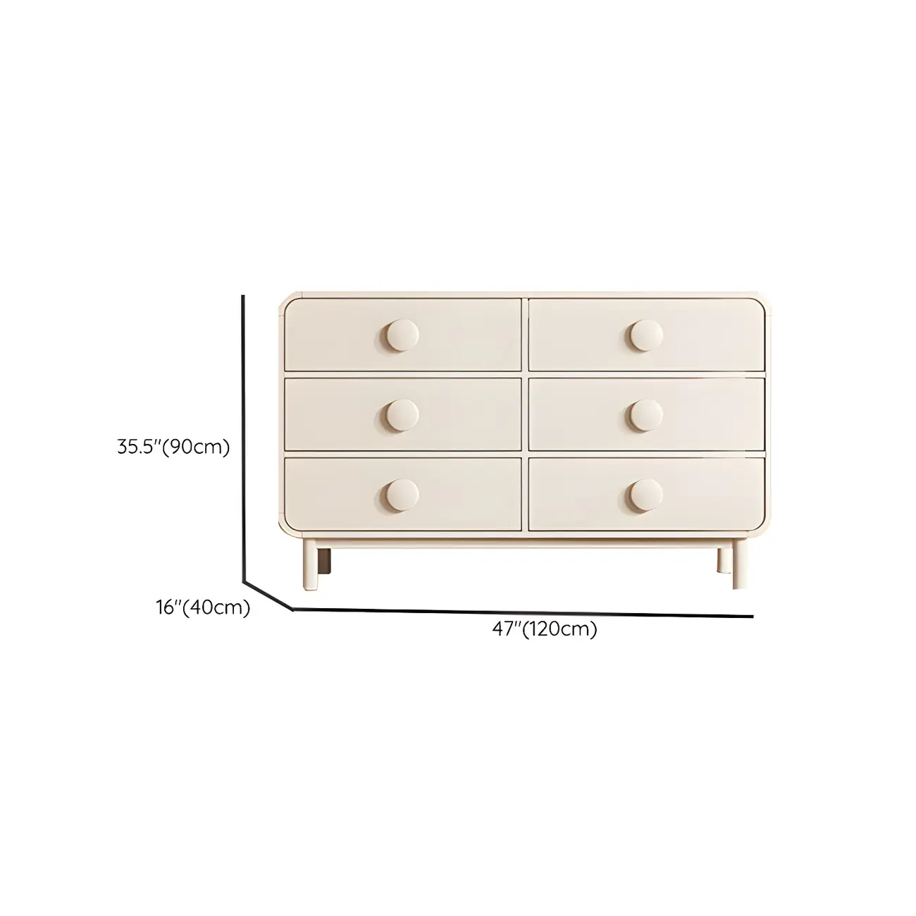 Minimalist White Wood Dresser & Chests with 6 Drawers #size | homeyfad