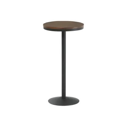 Adjustable Industrial Rustic Wood Bar Table for Home Pub Image - 5