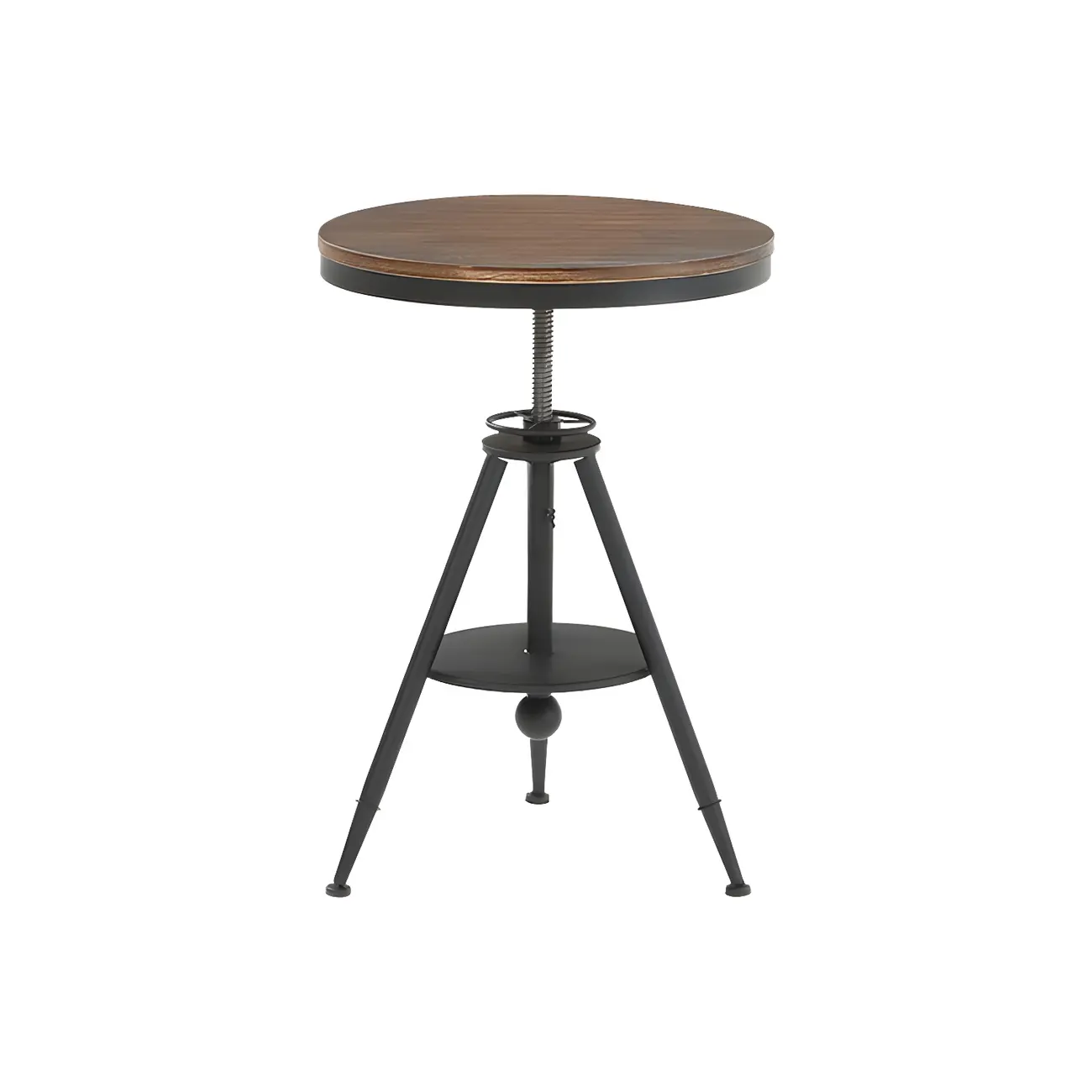 Adjustable Industrial Rustic Wood Bar Table for Home Pub Image - 11 | homeyfad