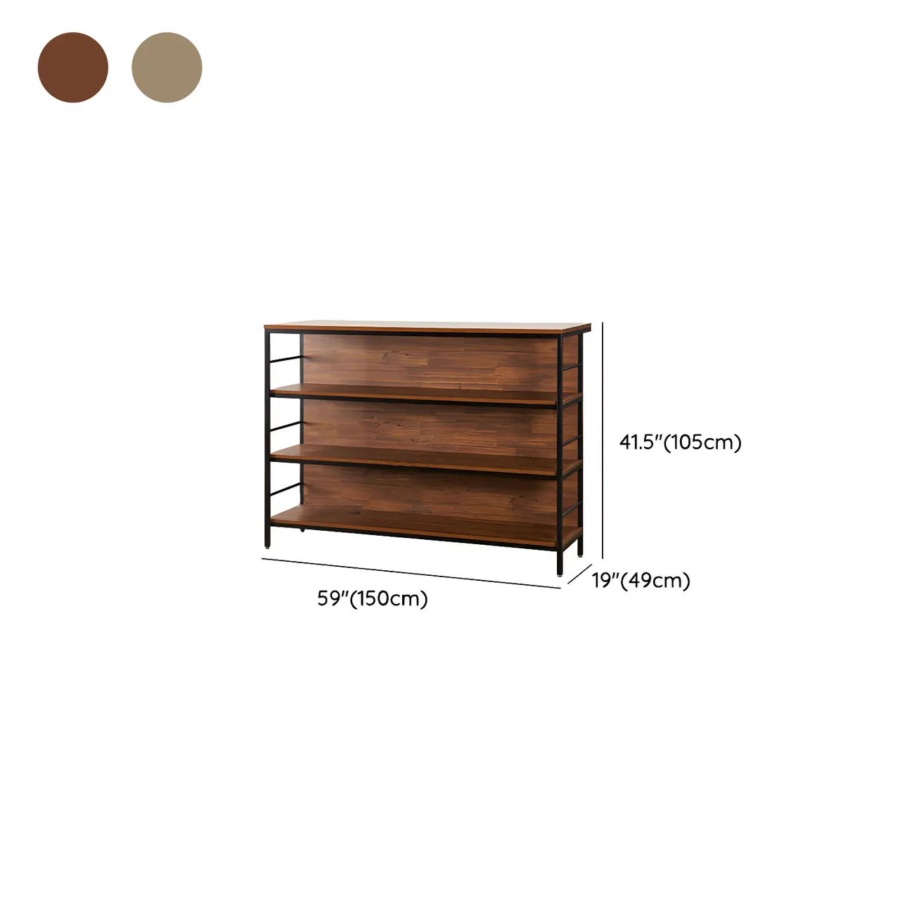 Industrial Brown Wooden 3-Tier Rear Shelf Bar Tables Image - 11 | homeyfad
