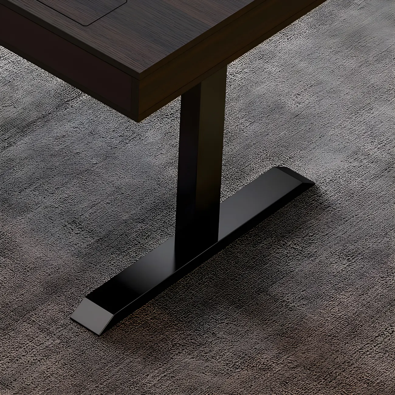 Glam Black Wooden Adjustable Standing Office Desk with Drawers Image - 9 | homeyfad