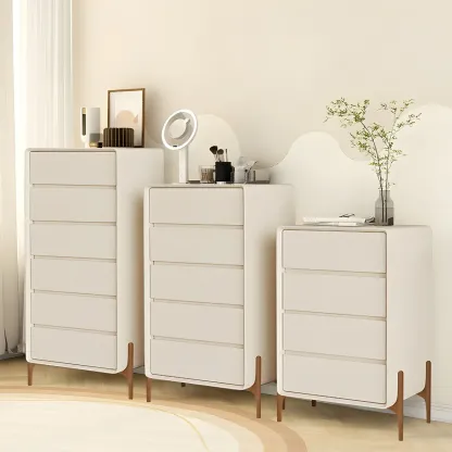 Modern Vertical Solid Wood Soft-Close Storage Chest Image - 1