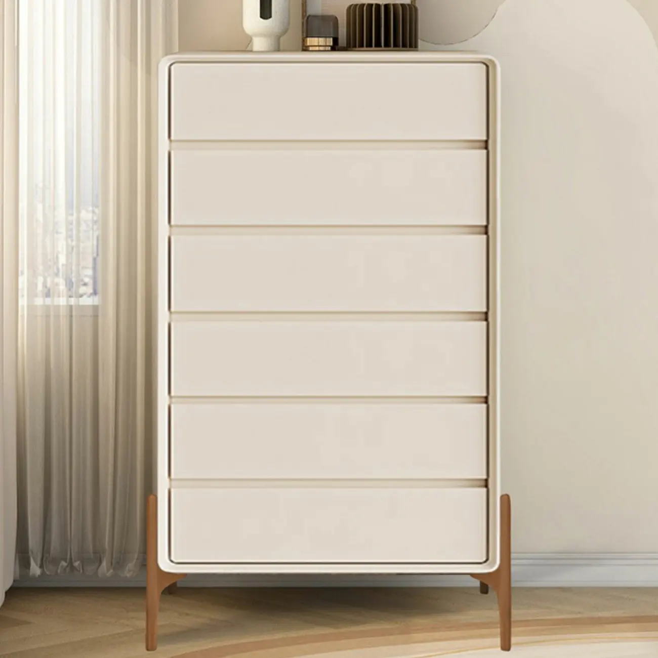 Modern Vertical Solid Wood Soft-Close Storage Chest Image - 8 | homeyfad