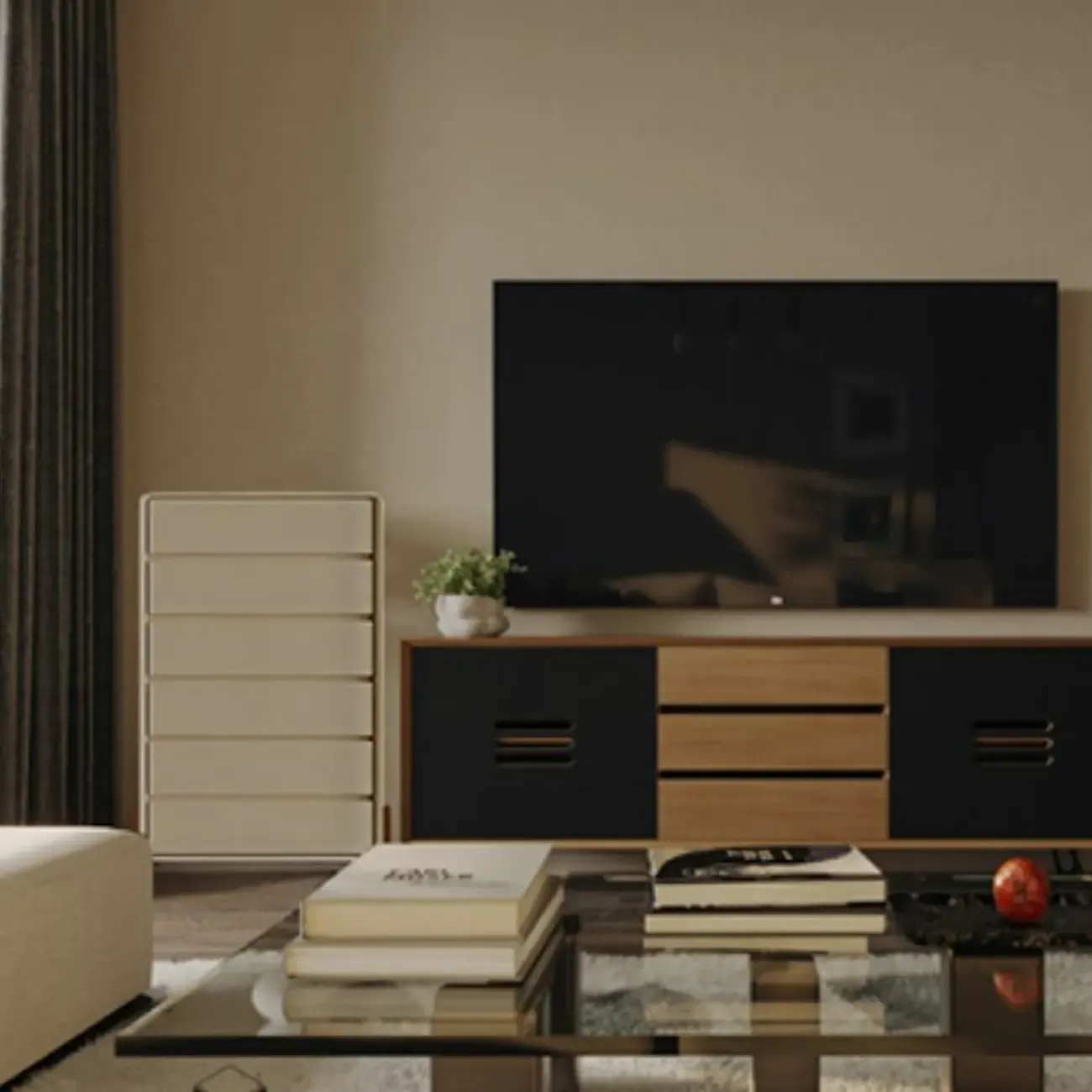 Modern Vertical Solid Wood Soft-Close Storage Chest Image - 3