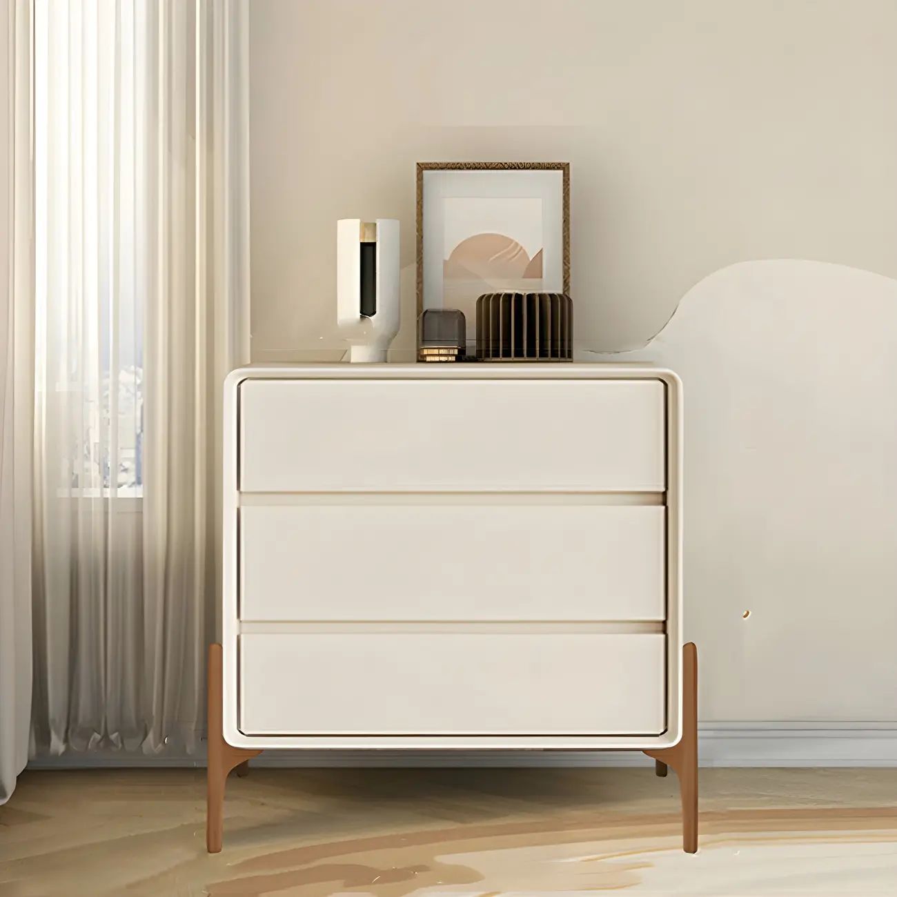 Modern Vertical Solid Wood Soft-Close Storage Chest Image - 11 | homeyfad