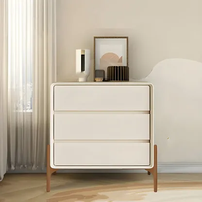 Modern Vertical Solid Wood Soft-Close Storage Chest Image - 11