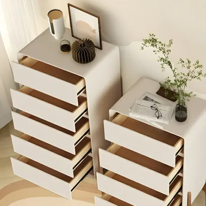 Modern Vertical Solid Wood Soft-Close Storage Chest Image - 2
