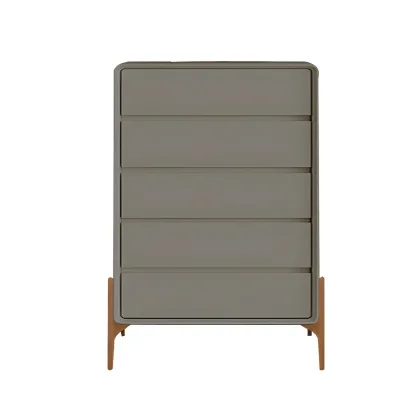 Modern Vertical Solid Wood Soft-Close Storage Chest Image - 13