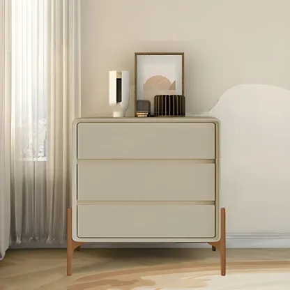 Modern Vertical Solid Wood Soft-Close Storage Chest Image - 14