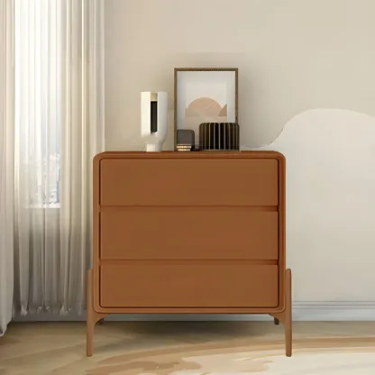 Modern Vertical Solid Wood Soft-Close Storage Chest Image - 15