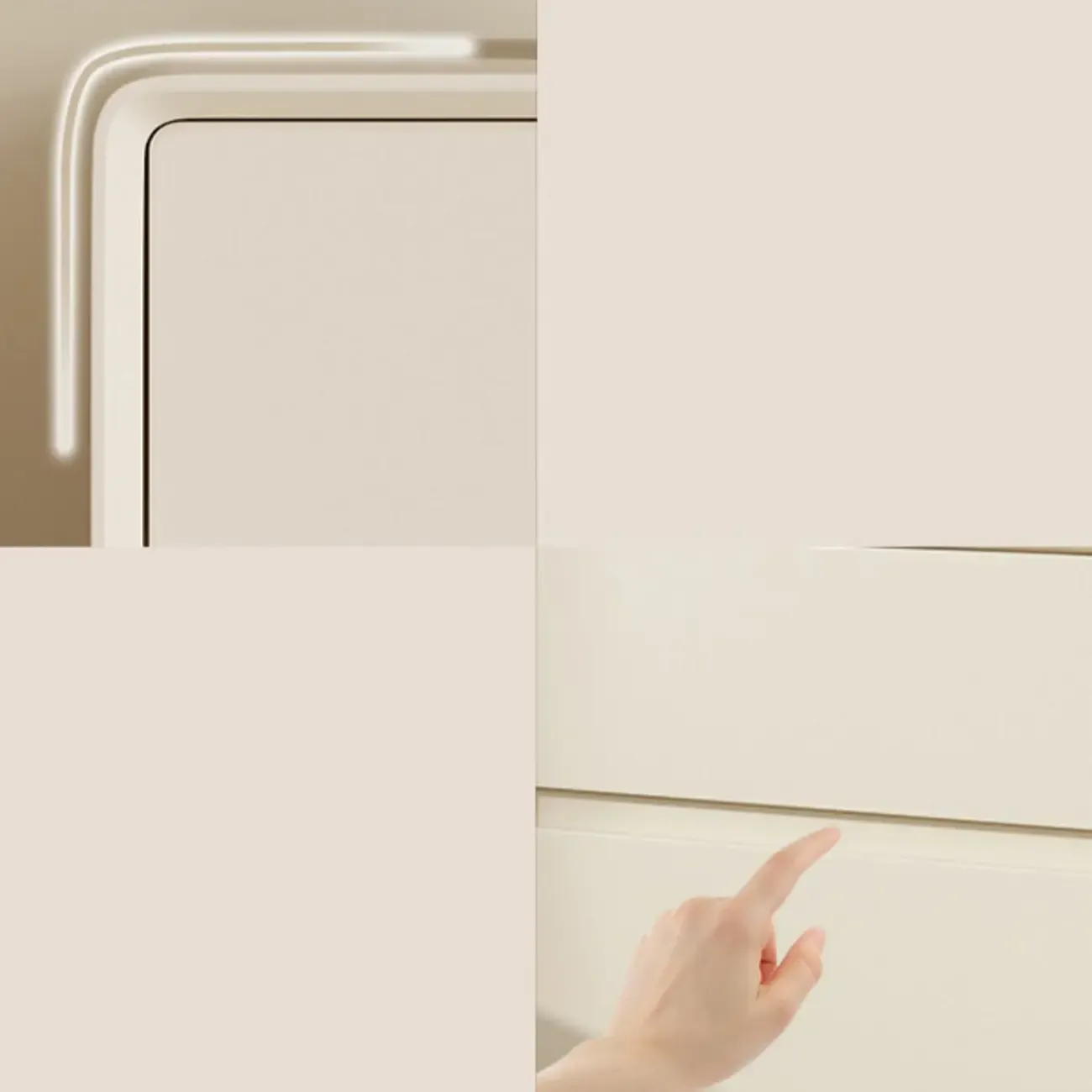 Modern Vertical Solid Wood Soft-Close Storage Chest Image - 6