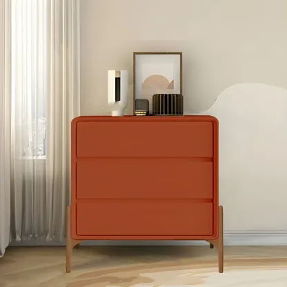 Modern Vertical Solid Wood Soft-Close Storage Chest Image - 18