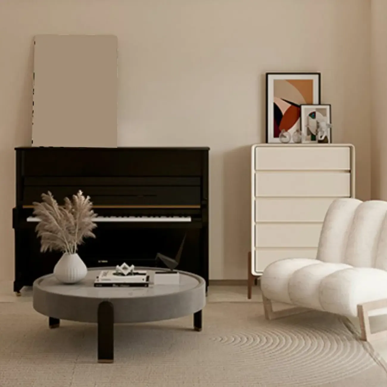 Modern Vertical Solid Wood Soft-Close Storage Chest Image - 4