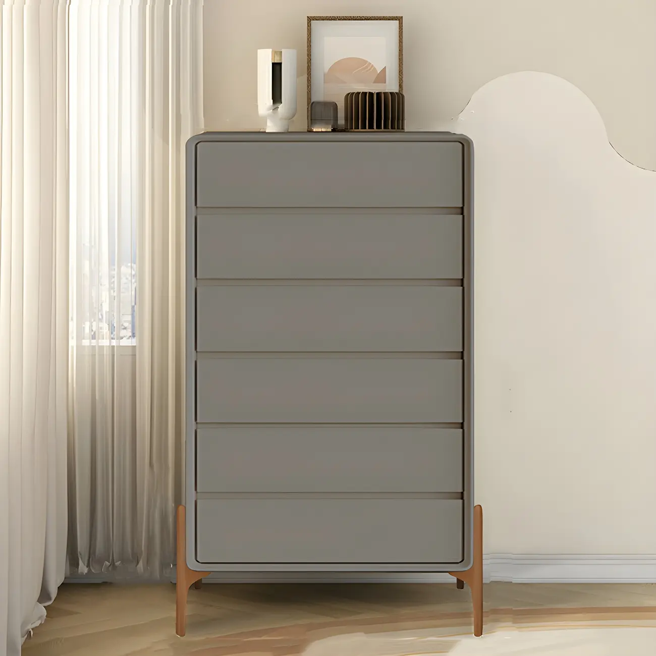 Modern Vertical Solid Wood Soft-Close Storage Chest Image - 19 | homeyfad