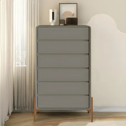 Modern Vertical Solid Wood Soft-Close Storage Chest Image - 19