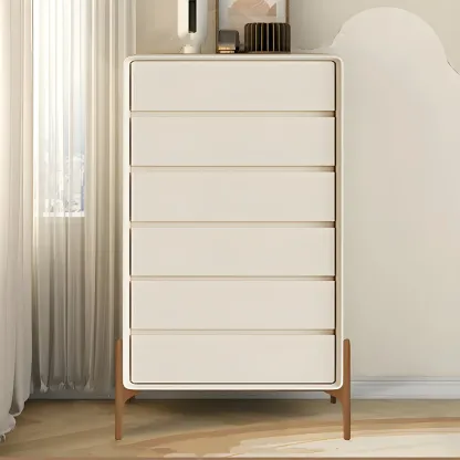 Modern Vertical Solid Wood Soft-Close Storage Chest Image - 21