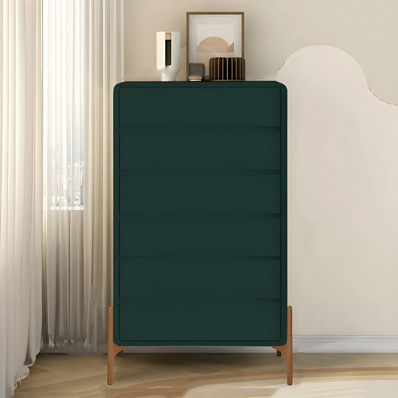 Modern Vertical Solid Wood Soft-Close Storage Chest Image - 22 | homeyfad