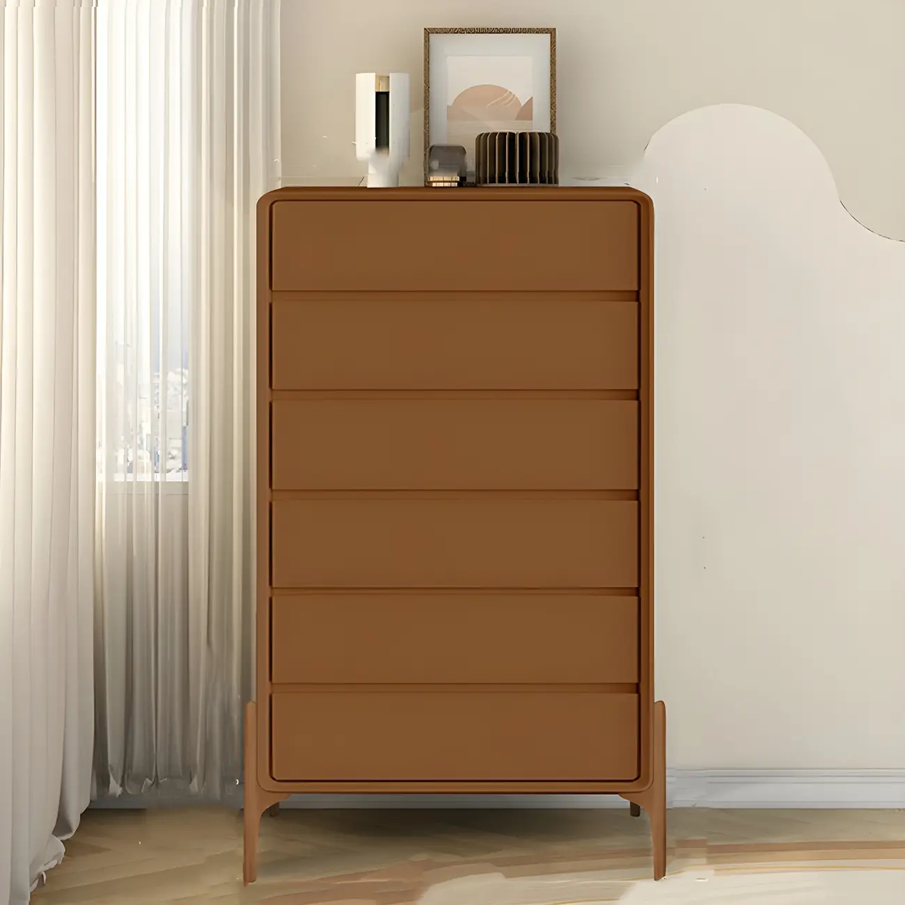 Modern Vertical Solid Wood Soft-Close Storage Chest Image - 24 | homeyfad