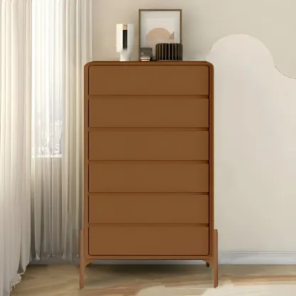 Modern Vertical Solid Wood Soft-Close Storage Chest Image - 24