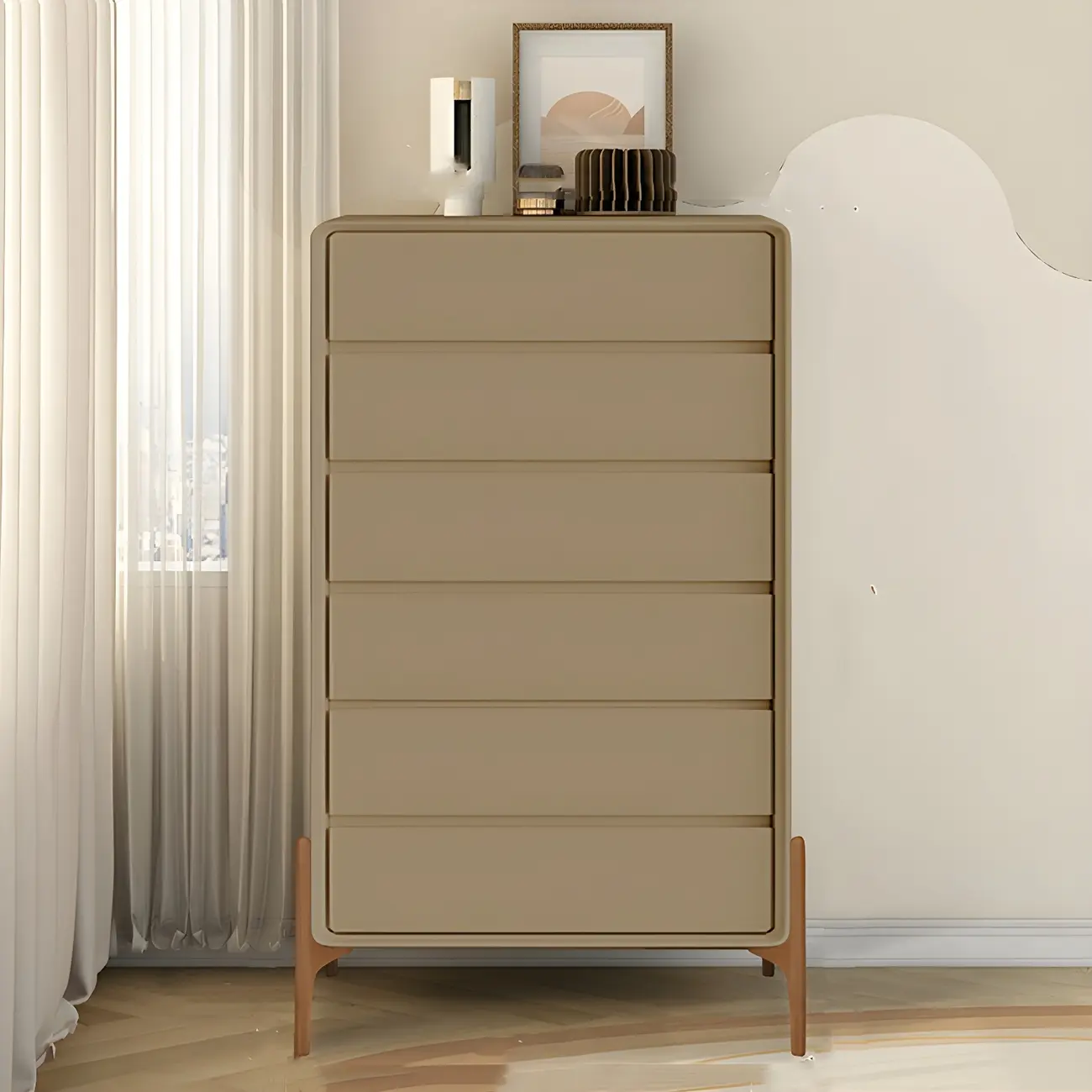 Modern Vertical Solid Wood Soft-Close Storage Chest Image - 25 | homeyfad