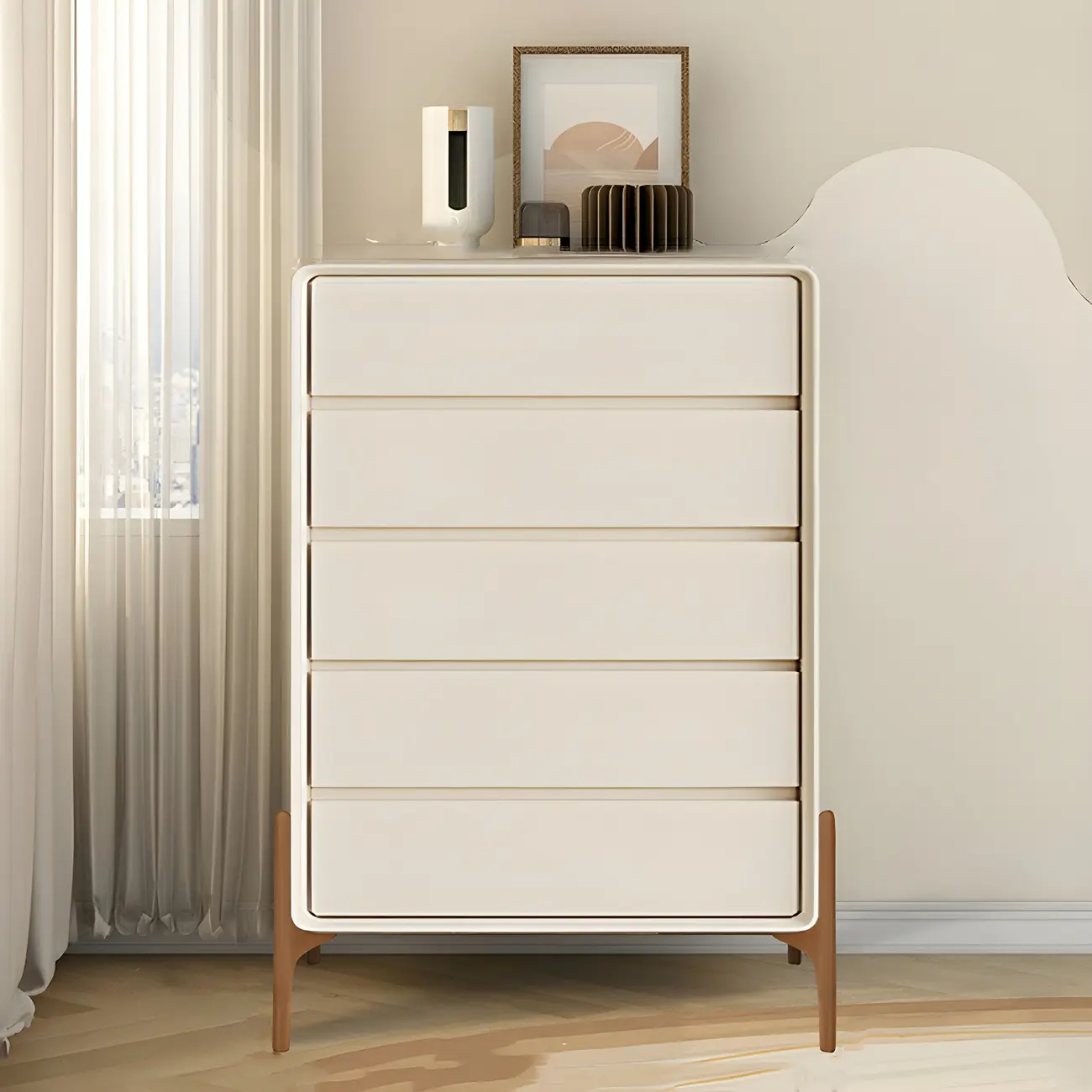 Modern Vertical Solid Wood Soft-Close Storage Chest Image - 30 | homeyfad