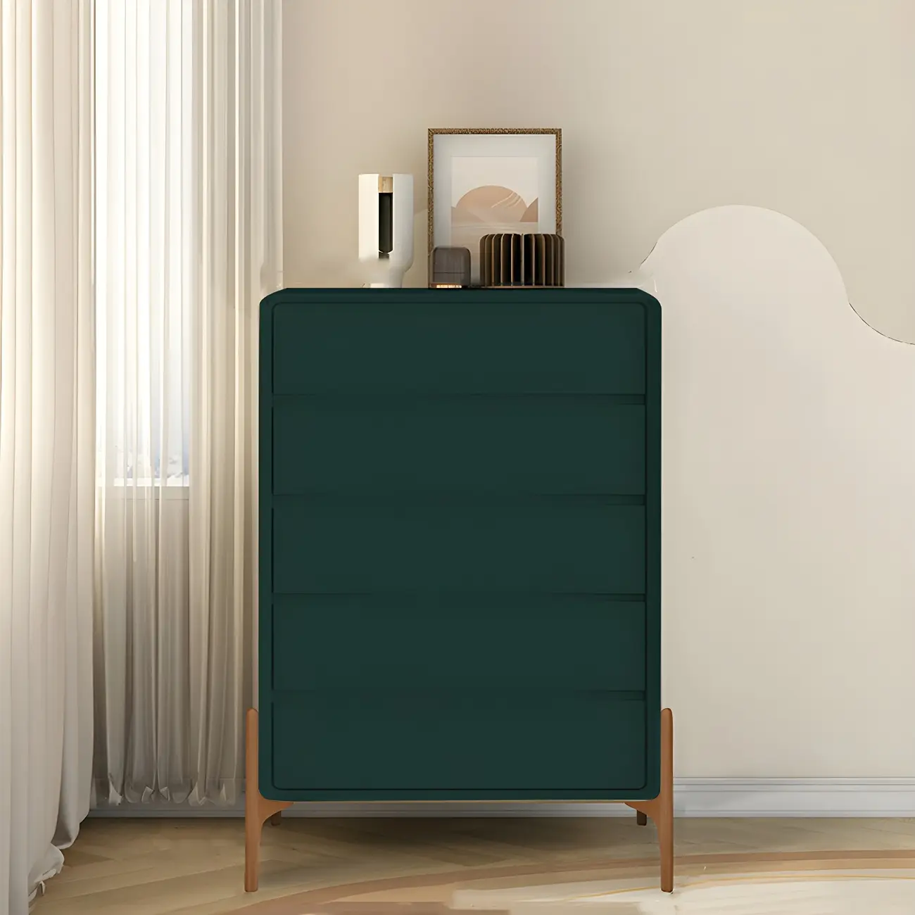 Modern Vertical Solid Wood Soft-Close Storage Chest Image - 31 | homeyfad
