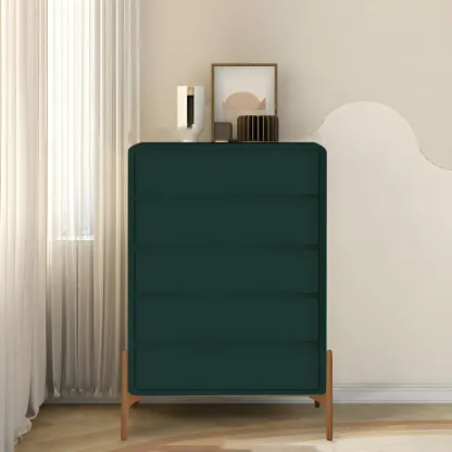 Modern Vertical Solid Wood Soft-Close Storage Chest Image - 31