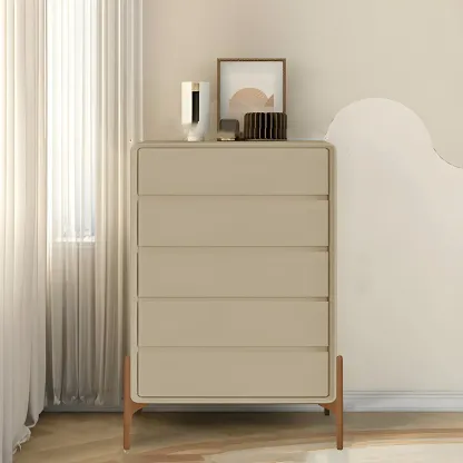 Modern Vertical Solid Wood Soft-Close Storage Chest Image - 32