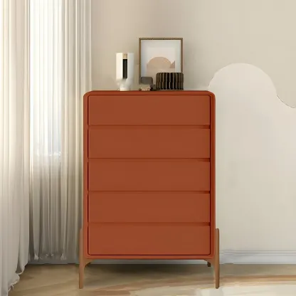 Modern Vertical Solid Wood Soft-Close Storage Chest Image - 36