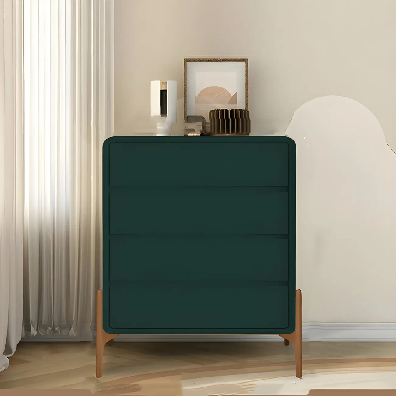 Modern Vertical Solid Wood Soft-Close Storage Chest Image - 40 | homeyfad