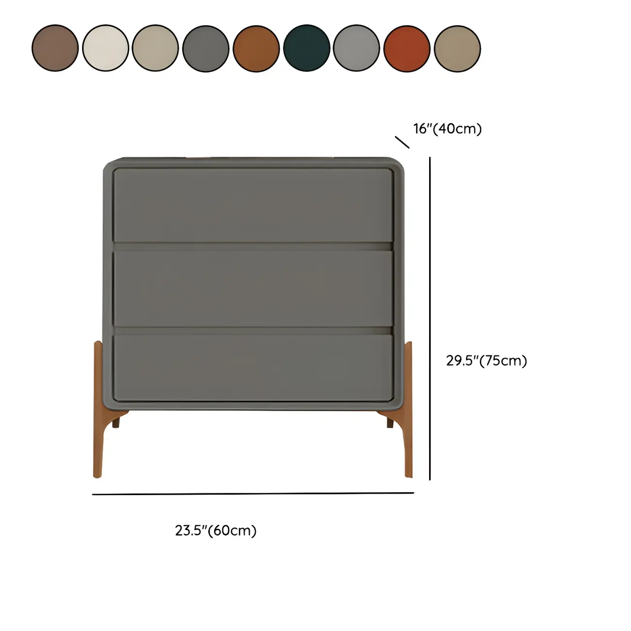 Modern Vertical Solid Wood Soft-Close Storage Chest #size | homeyfad