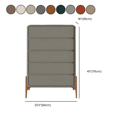 Modern Vertical Solid Wood Soft-Close Storage Chest Image - 48